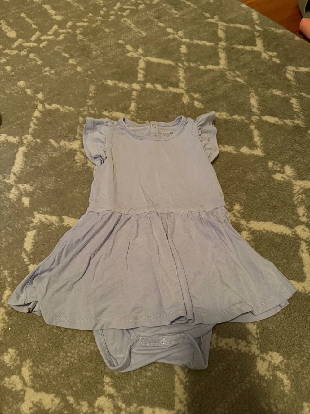 Kyte Baby twirl bodysuit dress lilac 2T